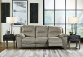 Bay Furniture Gallery - Ashley Furniture - Next-Gen Gaucho Living Room - Reclining Power Sofa / Putty - 5420387